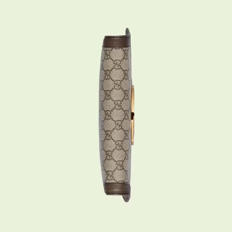 GG Supreme Monogram Textured Dollar Calfskin Blondie Chain Shoulder Flap Bag Beige