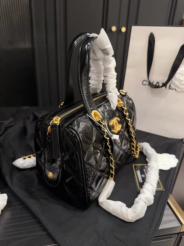 Chanel 25A Bowling Bag – Glossy Calfskin