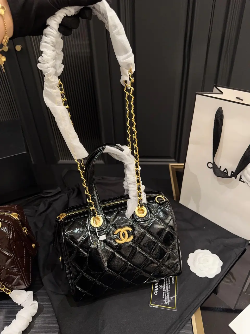 Chanel 25A Bowling Bag – Glossy Calfskin