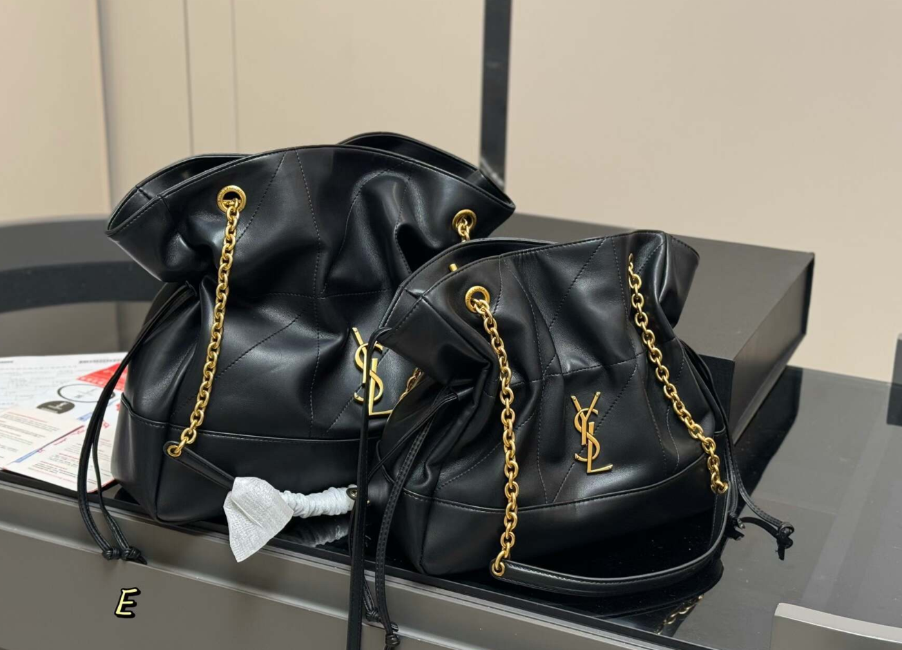 YSL JAMIE SHOPPING in lambskin-BLACK