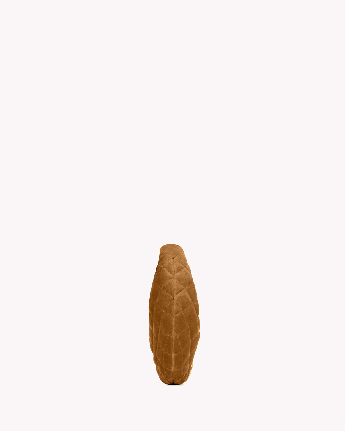 YSL ICARINO in quilted suede-CARAMEL COGNAC
