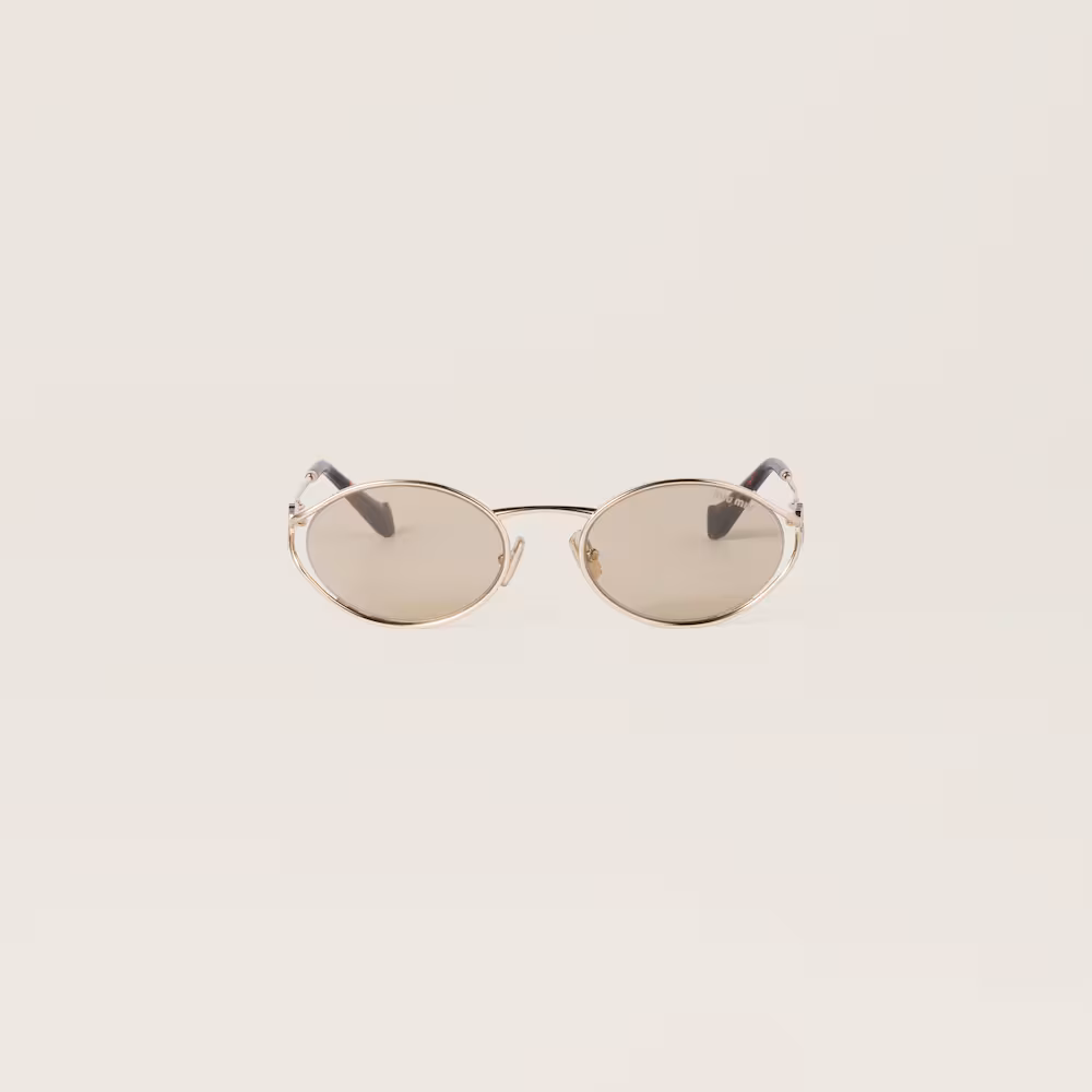 FROM THE RUNWAY Miu Miu Logo sunglasses- Camomile Lenses