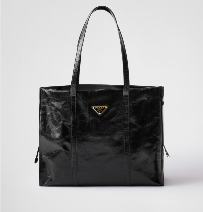 Large leather tote bag