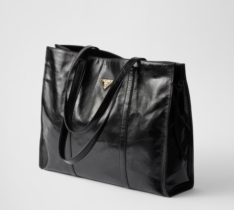 Large leather tote bag