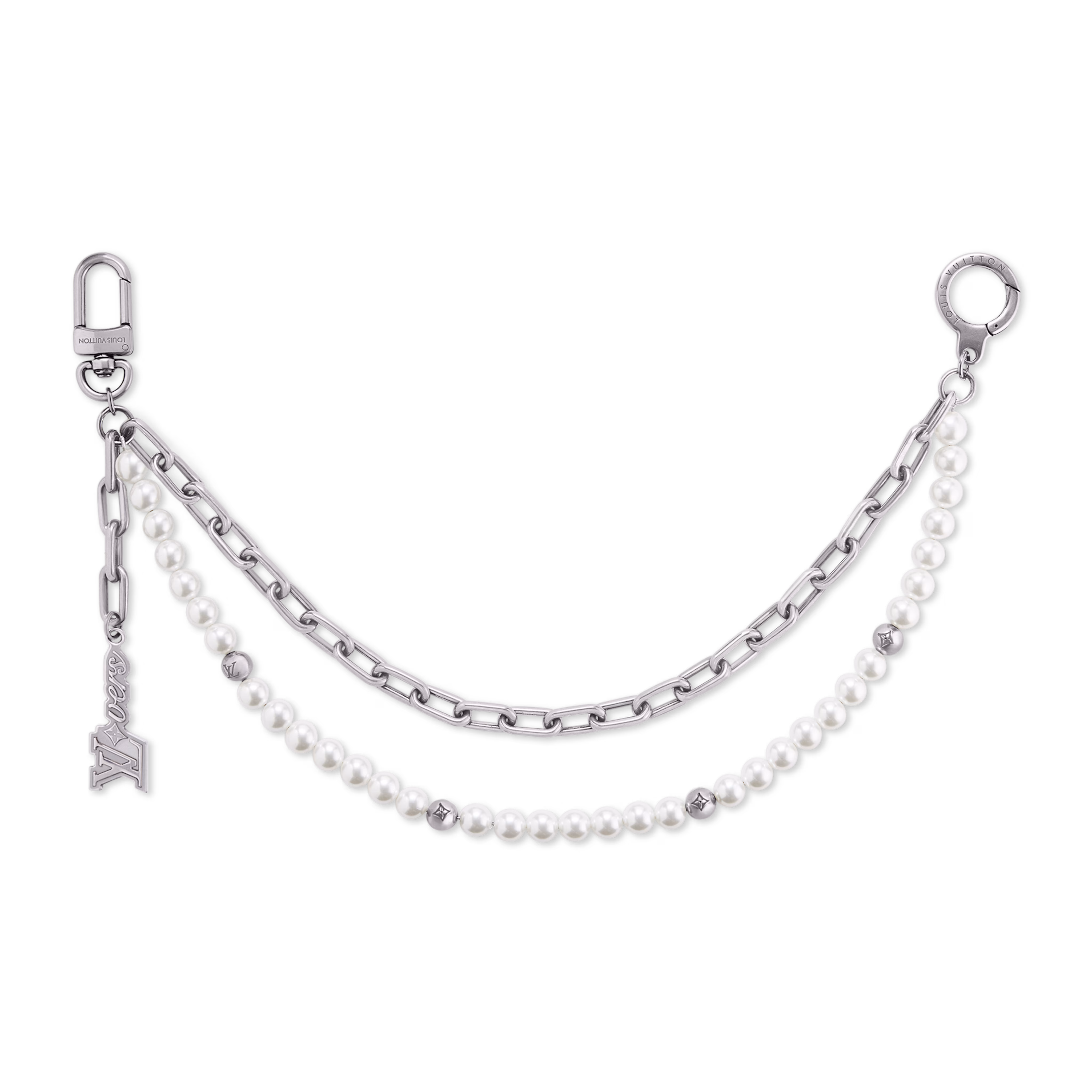 LV Pearls Chain Belt and Bag Charm M02606