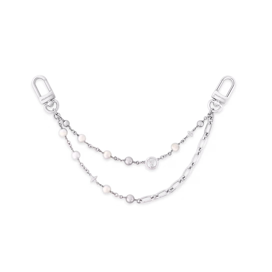 LV Midnight Pearl Chain Bag Charm M02758