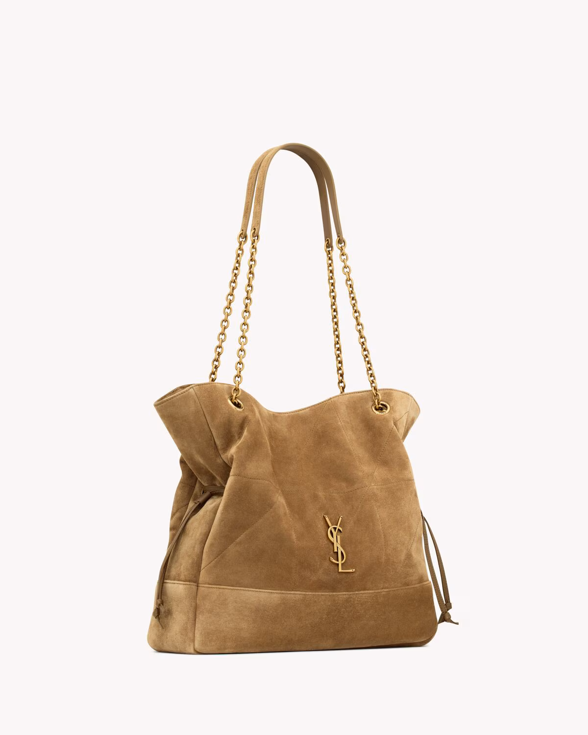 YSL JAMIE shopping in suede-GOLDEN LEAF
